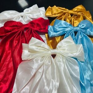 Elegant Satin Hair Bows Set